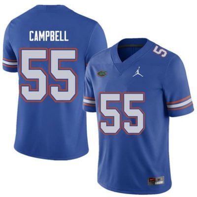 Men's Florida Gators #55 Kyree Campbell NCAA Jordan Brand Royal Authentic Stitched College Football Jersey HZD2762WF